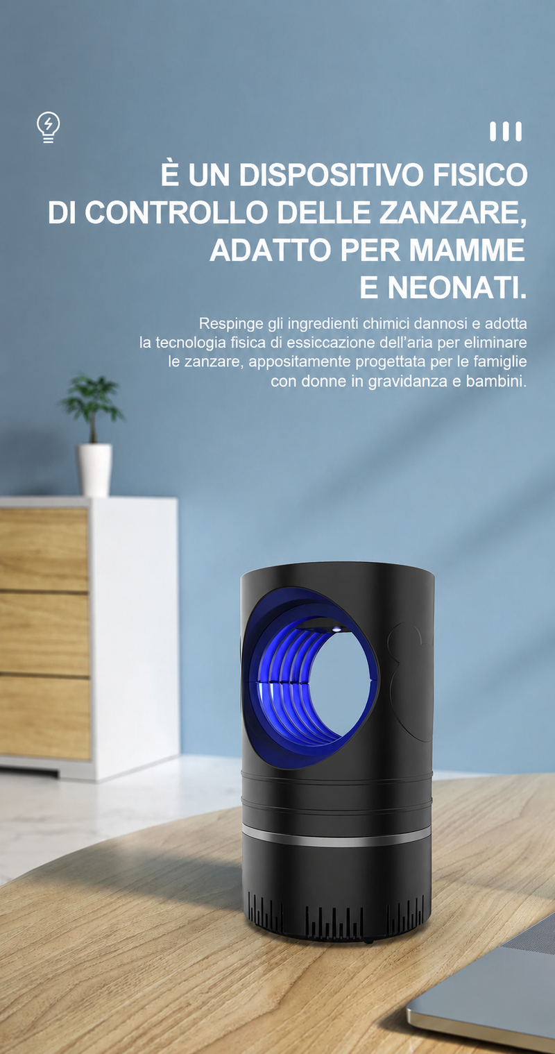 Lampada Anti Zanzare Silenziosa USB