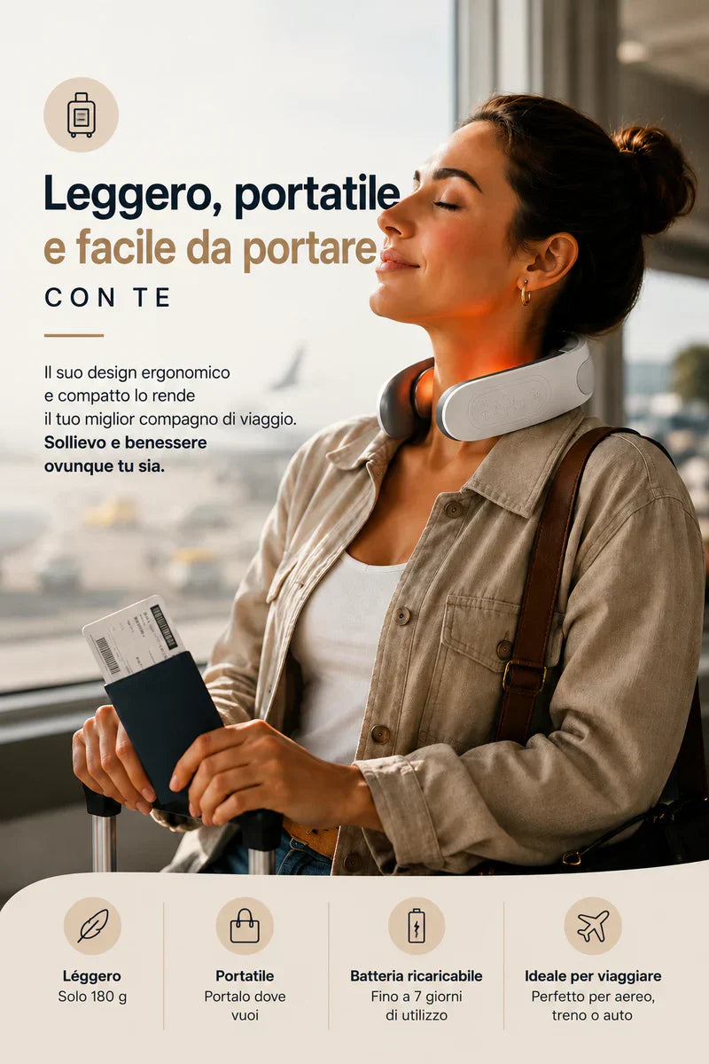 Massaggiatore Cervicale Impulsi e Luce Rossa